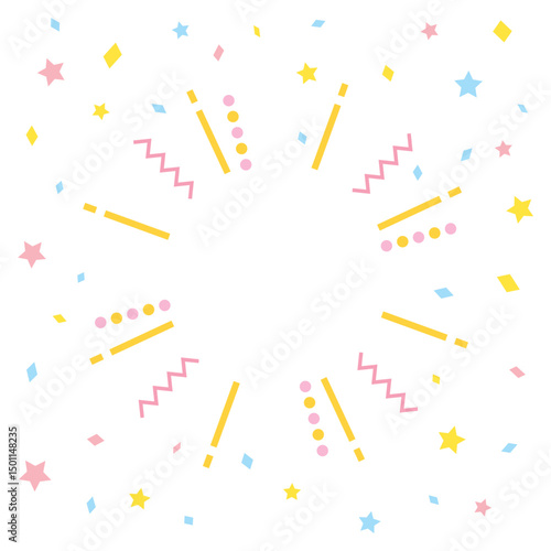 ポップな集中線背景