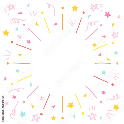 落書き風の集中線の背景