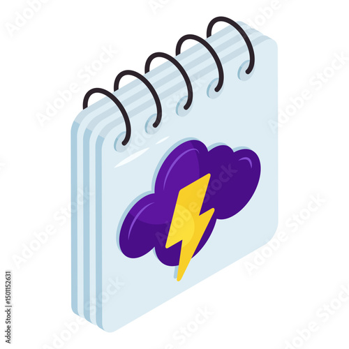 Trendy design icon of weather schedule 