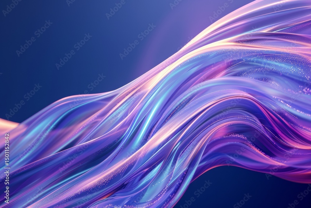 A dynamic drapery background with flowing abstract shapes, vibrant gradients of blue and purple, soft lighting creating depth and shadows. Neural network ai generated A dynamic drapery background with flowing abstract shapes, vibrant gradients of blue and purple, soft lighting creating depth and shadows. Neural network ai generated