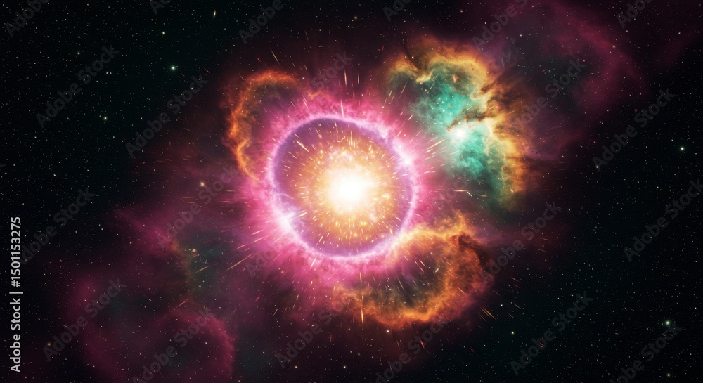 Fototapeta premium Cosmic explosion nebula