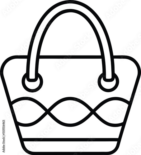 vanity bag outline icon