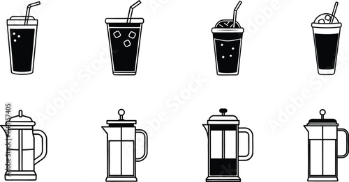 set of vector icons of coffee