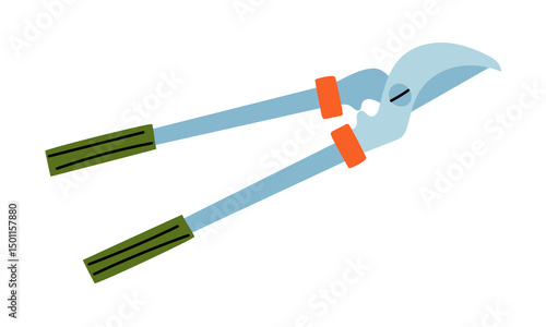 The knot cutter is manual. An isolated illustration. Gardening tools. Seasonal work. A product for agricultural crops. Suitable for ecology, garden, cleaning, household, packaging design, infographics