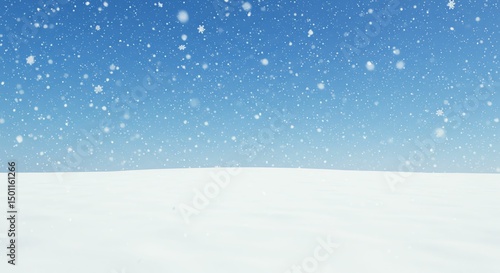 Wallpaper Mural Snowy Winter Landscape with Falling Snow Torontodigital.ca