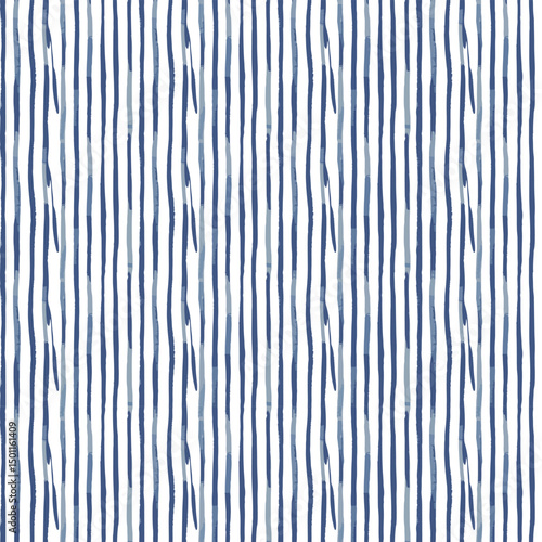Seamless Abstract Blue and White Vertical Stripe Pattern