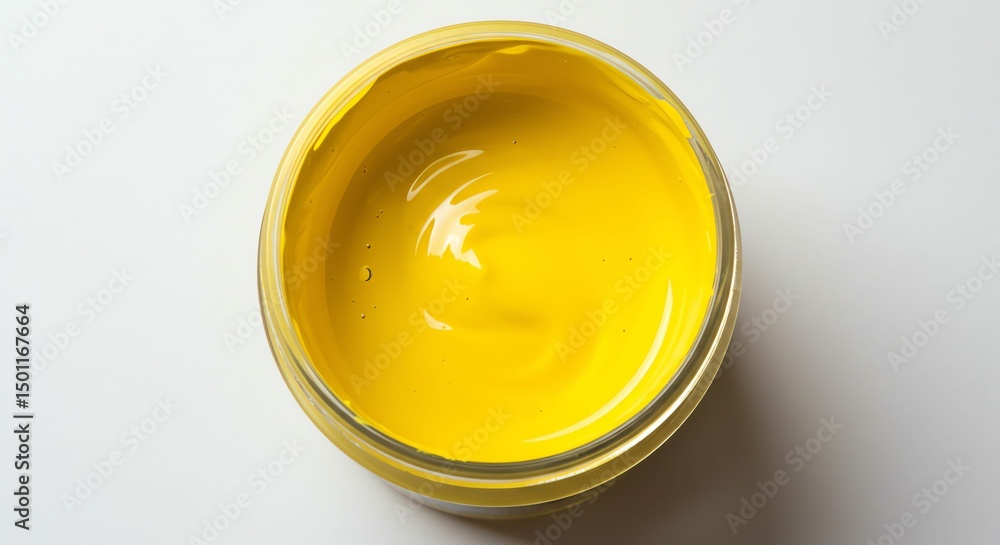 Yellow Paint in Glass Jar Yellow Paint in Glass Jar