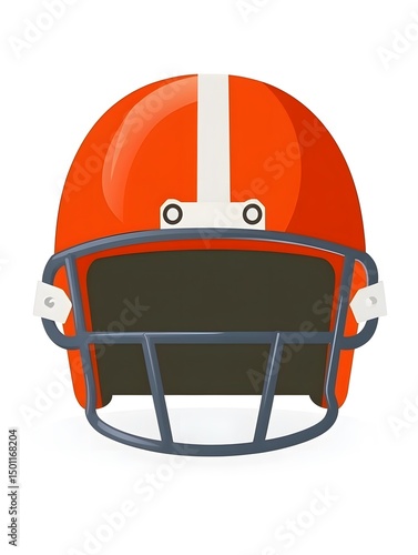Orange Football Helmet - Essential Safety Gear for Sport Equipment Enthusiasts in American Football
