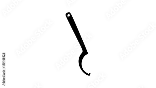 Metal Motorcycle Shock Absorber Suspension Tool, black isolated silhouette
