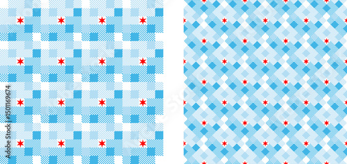 chicago pattern set. plaid background for decoration and etc. vector illustration
