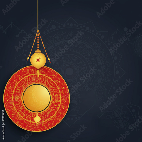 Elegant Red Gold Mandala wi...