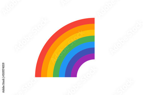 Colorful rainbow flat icon for apps and websites, Vector illustration 