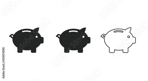 Piggy Bank icon, Piggy Bank sign vector for web site Computer and mobile app