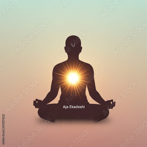 Serene Yoga Silhouette at S...