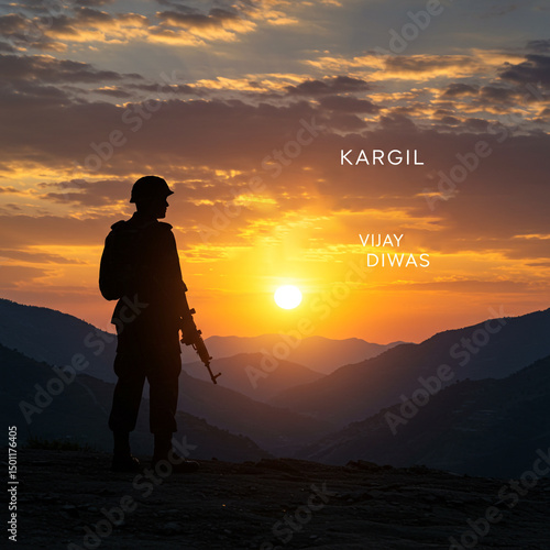 Kargil Vijay Diwas: Silhoue...