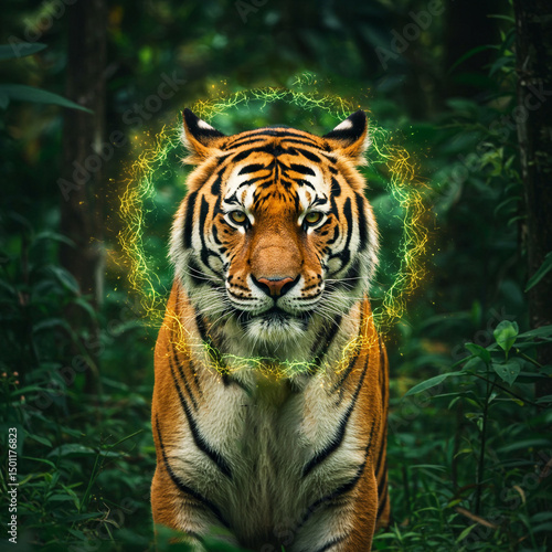 Majestic Tiger in Vibrant G...