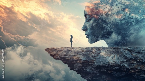 A powerful image of mental resilience and endurance, showing a person facing mental health challenges with courage, depicting growth, strength, and the journey toward emotional well-being