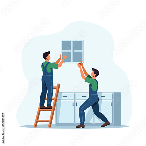 Window installation service professional handyman home repair contractor services and interior design experts