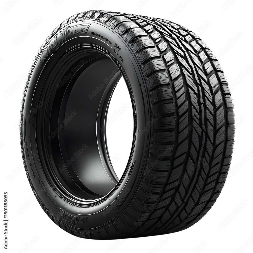 Tire on black background Automotive industry rubber wheel Vehicle part on transparent background Tire on black background Automotive industry rubber wheel Vehicle part on transparent background