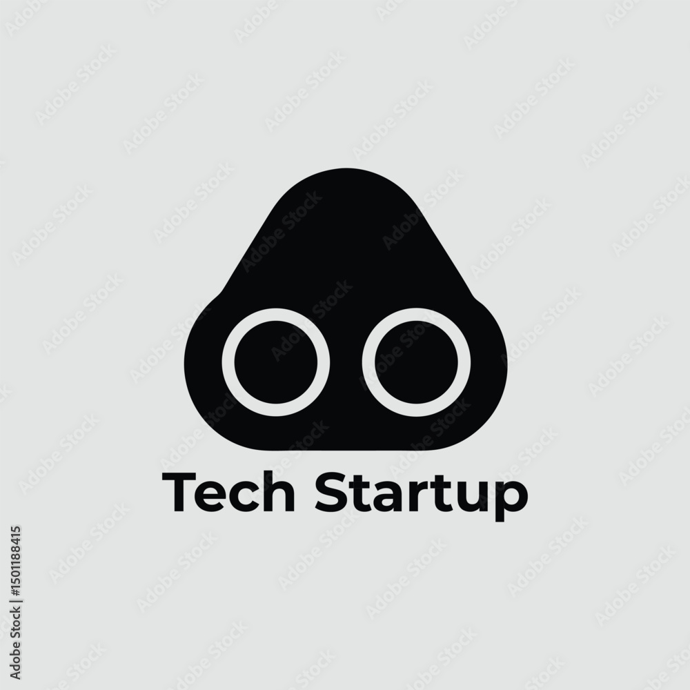 Modern Tech Startup Logo Design with Two Circles Modern Tech Startup Logo Design with Two Circles