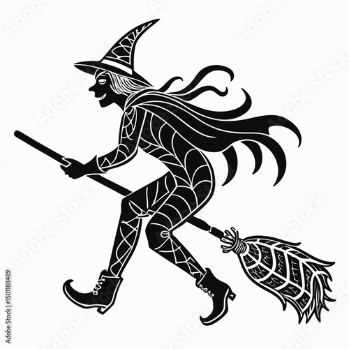 vector illustration of withches