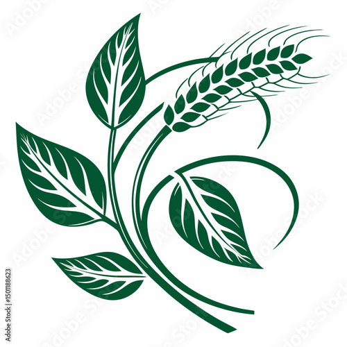 branch with green leaves
