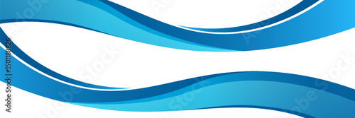 Blue creative wave business banner background vector,eps10