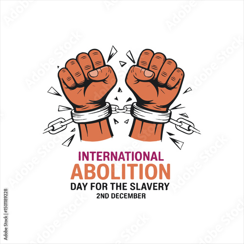 Freedom Fist Breaking Chains Illustration,
Stop Slavery Awareness Poster Design,
Broken Handcuffs with Raised Fist Graphic,
Anti Slavery Day Concept Art,
