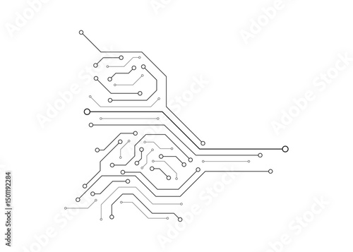 Abstract digital background with technology circuit board texture. Electronic motherboard illustration. Communication and engineering concept. Vector illustration 