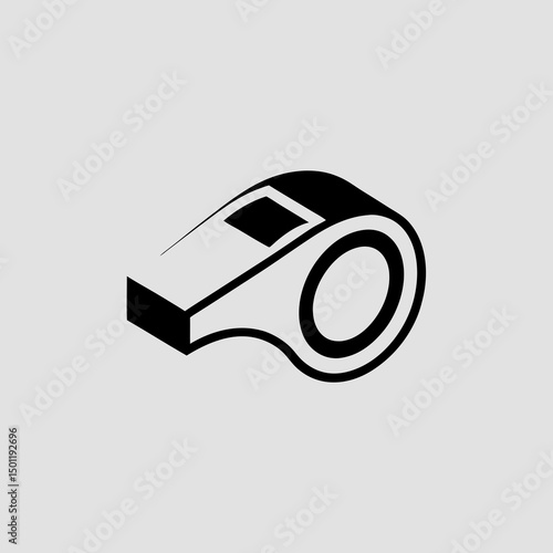 whistle on white background