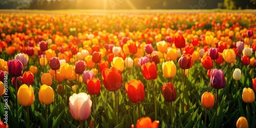 Sun-Kissed Tulips in a Burst of Color