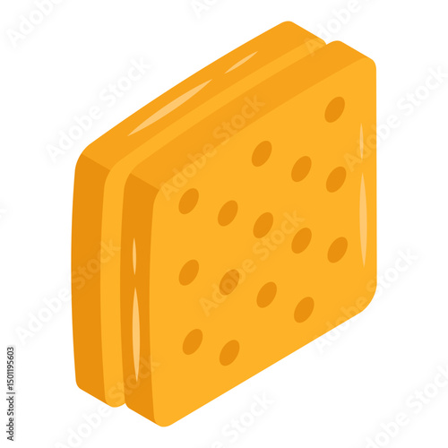 An editable design icon of biscuits