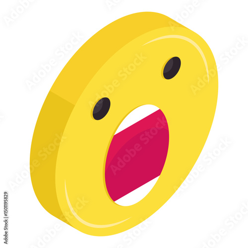 Modern style icon of astonished emoji 