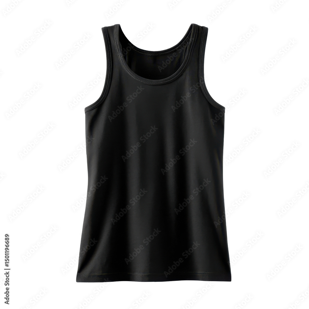 Simple black tank top isolated on transparent background Simple black tank top isolated on transparent background