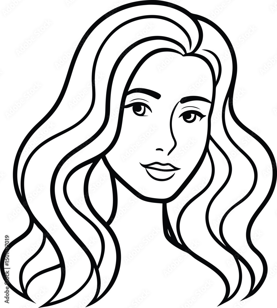 Modern line art face drawing with dark pastel colors, Contemporary female face, Hand drawn outline trendy illustration, Continuous line, minimalistic concept Modern line art face drawing with dark pastel colors, Contemporary female face, Hand drawn outline trendy illustration, Continuous line, minimalistic concept