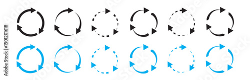 Refresh and Reload Icons - Circular Arrows, Sync