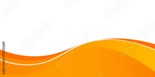 Orange and white business wave banner background. background of overlapping waves. eps 10