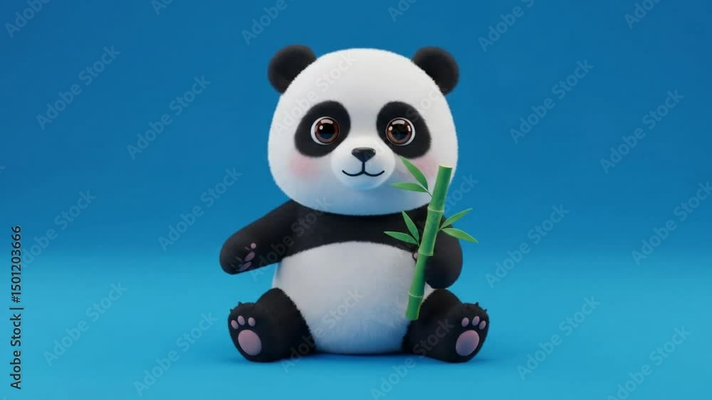 Adorable Panda Cartoon 3D Rendered Animation Video of a Cute Panda Cub Enjoying Bamboo Adorable Panda Cartoon 3D Rendered Animation Video of a Cute Panda Cub Enjoying Bamboo