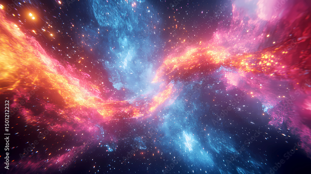 Obraz premium Psychedelic waves of color in a surreal abstract landscape design