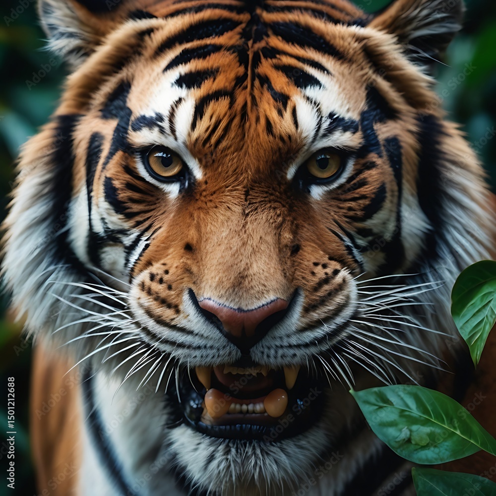 Fototapeta premium Tiger Angry Face