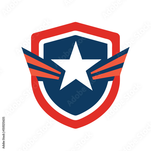 Captain Badge Star Logo Emblem
