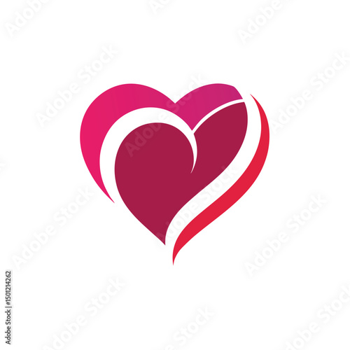 Abstract Heart Logo Template for Beauty Brands