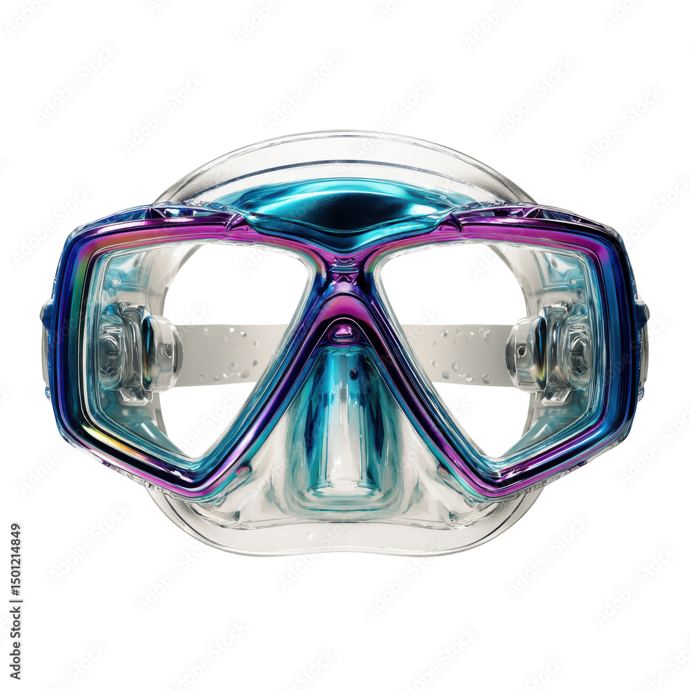 Reflective diving mask isolated on transparent background Reflective diving mask isolated on transparent background