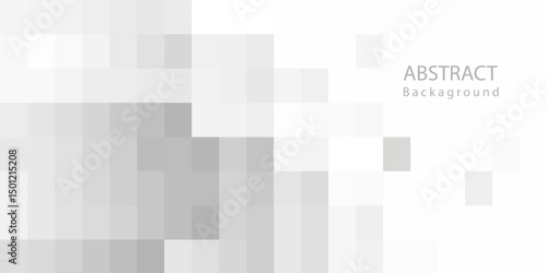 Abstract 3d modern square background. White and grey geometric pattern texture.