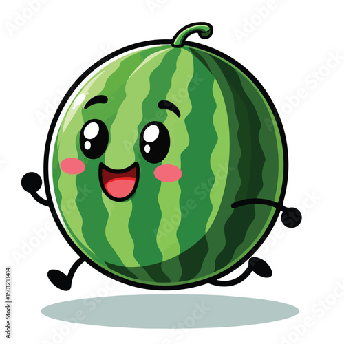 Vector Cartoon Watermelon