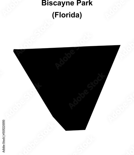 Biscayne Park (Florida) blank outline map