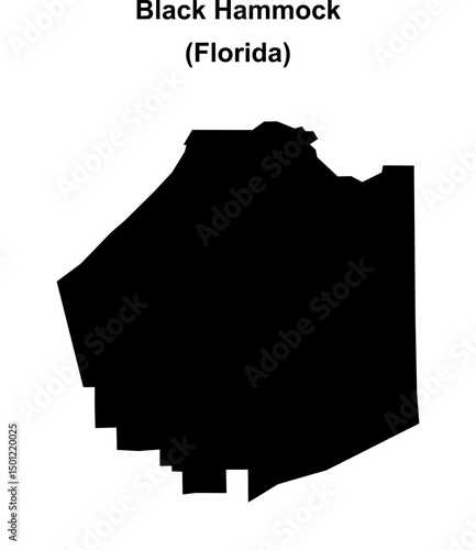 Black Hammock (Florida) blank outline map