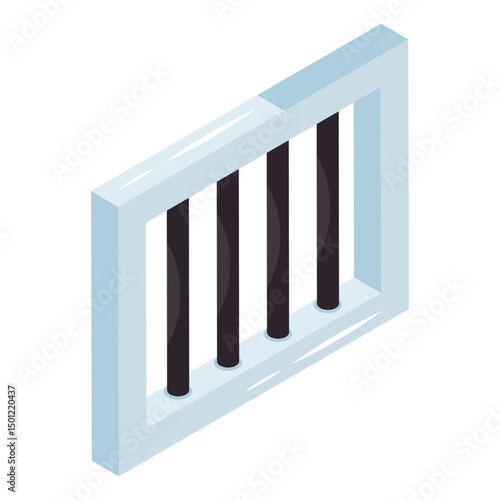 Unique design icon of jail 