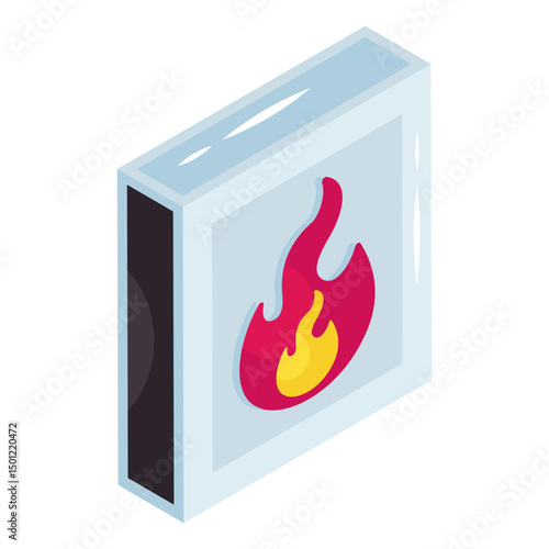 An icon design of matchbox 