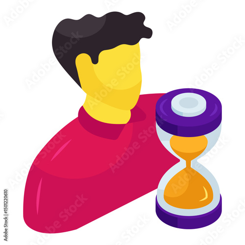 Premium download icon of punctual employee 